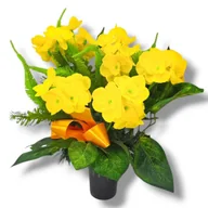 Sztuczne kwiaty - WIOSENNY BUKIET WKŁAD DO WAZONU KWIATY NA CMENTARZ GRÓB POMNIK ŻONKILE - miniaturka - grafika 1