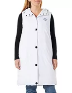 Kurtki damskie - Armani Exchange Damska kurtka Sustainable, Sleeveless, Hoodie, Side Logo Plate Insulated Jacket, Optical White, Small, optical white, S - miniaturka - grafika 1