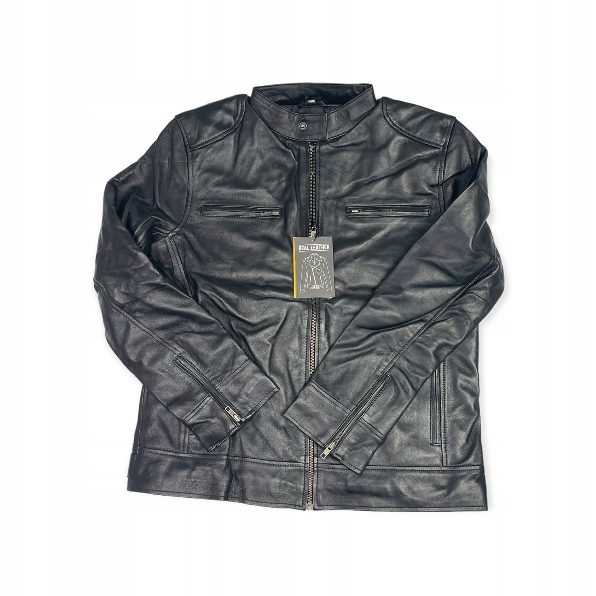 Skórzana kurtka damska ramoneska REAL LEATHER L