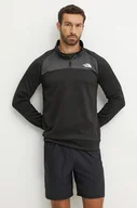 Bluzy męskie - The North Face bluza sportowa Reaxion kolor czarny wzorzysta NF0A855L4GZ1 - miniaturka - grafika 1