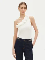 Koszulki i topy damskie - Fracomina Top FR25ST2018J46301 Écru Regular Fit - miniaturka - grafika 1