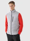 Kurtki męskie - 4F Bezrękawnik puchowy z wypełnieniem syntetycznym męski - szary XXL - miniaturka - grafika 1