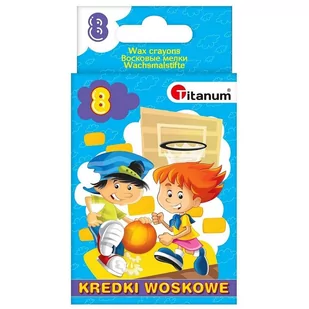 Titanum Kredki woskowe 8 kolorów - Przybory szkolne - miniaturka - grafika 2