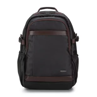 Męski plecak na laptopa 15,6’’ z lamówką z ekoskóry - Plecaki - miniaturka - grafika 1