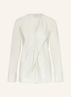 Bluzki damskie - Calvin Klein Bluzka Z Satyny weiss - miniaturka - grafika 1