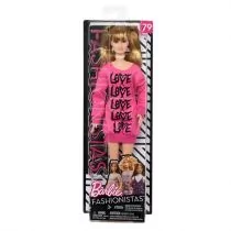 Mattel Lalka Barbie Fashionistas Różowa Sukienka Lata 80 - Lalki dla dziewczynek - miniaturka - grafika 1