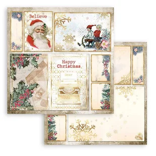 Papier 30x30 Stamperia Romantic Christmas Mikołaj - Scrapbooking - miniaturka - grafika 1