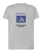 Koszulki i topy damskie - Koszulka Personalizowana dla Architekta Prezent Szara XL - miniaturka - grafika 1
