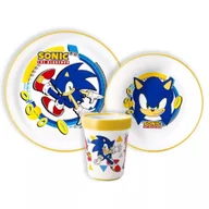Zestawy naczyń dla dzieci - Zestaw Obiadowy Antypoślizgowy Sonic Jeż - miniaturka - grafika 1