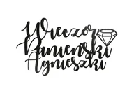 Wieczór panieński i kawalerski - Naklejka Wieczór Panieński z imieniem - 20 cm - miniaturka - grafika 1