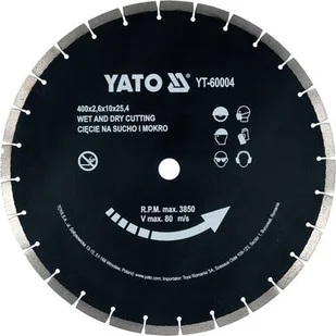 Tarcza diamentowa segmentowa 400x25,4 mm Yato - Tarcze do pił - miniaturka - grafika 1