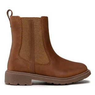 Botki Clarks Astrol Orin T 261541686 Brązowy - Buty dla dziewczynek - miniaturka - grafika 1