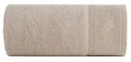 Ręczniki - Ręcznik Sisi 70x140 beżowy zdobiony bordiurą frotte 500 g/m2 - miniaturka - grafika 1