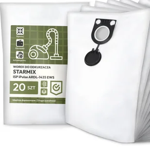 20x Worek do Odkurzacza Starmix Isp iPulse ARDL-1435 Ews Syntetyczny G9 - Worki do odkurzaczy - miniaturka - grafika 1
