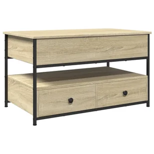 vidaXL Stolik kawowy dąb sonoma 85x50x50 cm materiał drewnopochodny i metal - Ławy i stoliki kawowe - miniaturka - grafika 1