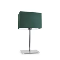Lampy stojące - Lampka nocna LYSNE Amalfi, 60 W, E27, zieleń butelkowa/chrom, 40x20 cm - miniaturka - grafika 1
