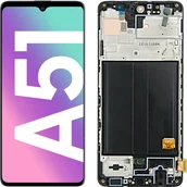 Części serwisowe do telefonów - Wyświetlacz do Samsung A51 LCD Ekran Ramka Oled - miniaturka - grafika 1