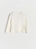 Bluzki dla niemowląt - Reserved - Prążkowana koszulka - złamana biel - miniaturka - grafika 1