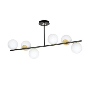 Emibig Floki lampa wisząca 6-punktowa czarna/złota 1022/6 1022/6 - Lampy sufitowe - miniaturka - grafika 1