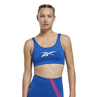 Biustonosze - Reebok Damski biustonosz sportowy z dużym logo - miniaturka - grafika 1