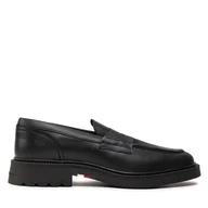 Półbuty męskie - Loafersy Tommy Hilfiger Comfort Lwt Lth Loafer FM0FM05089 Czarny - miniaturka - grafika 1