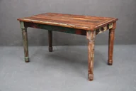 Stoły - Stół Fable #27 Lakierowane Lite Drewno Z Odzysku 140X80X76 Cm B 6261 - miniaturka - grafika 1