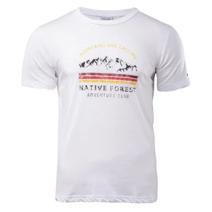 Męska Koszulka HI-TEC RONE M000136442 – Biały - Koszulki sportowe męskie - miniaturka - grafika 1