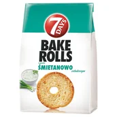Chrupki - 7 Days Bake Rolls Chrupki chlebowe o smaku śmietanowo cebulowym 150 g - miniaturka - grafika 1