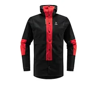 Kurtki męskie - Haglöfs 605256_4UF L.I.M ZT SYNC 1 MID HOOD MĘSKA Kurtka TRUE BLACK/ZENITH RED, rozmiar S - miniaturka - grafika 1