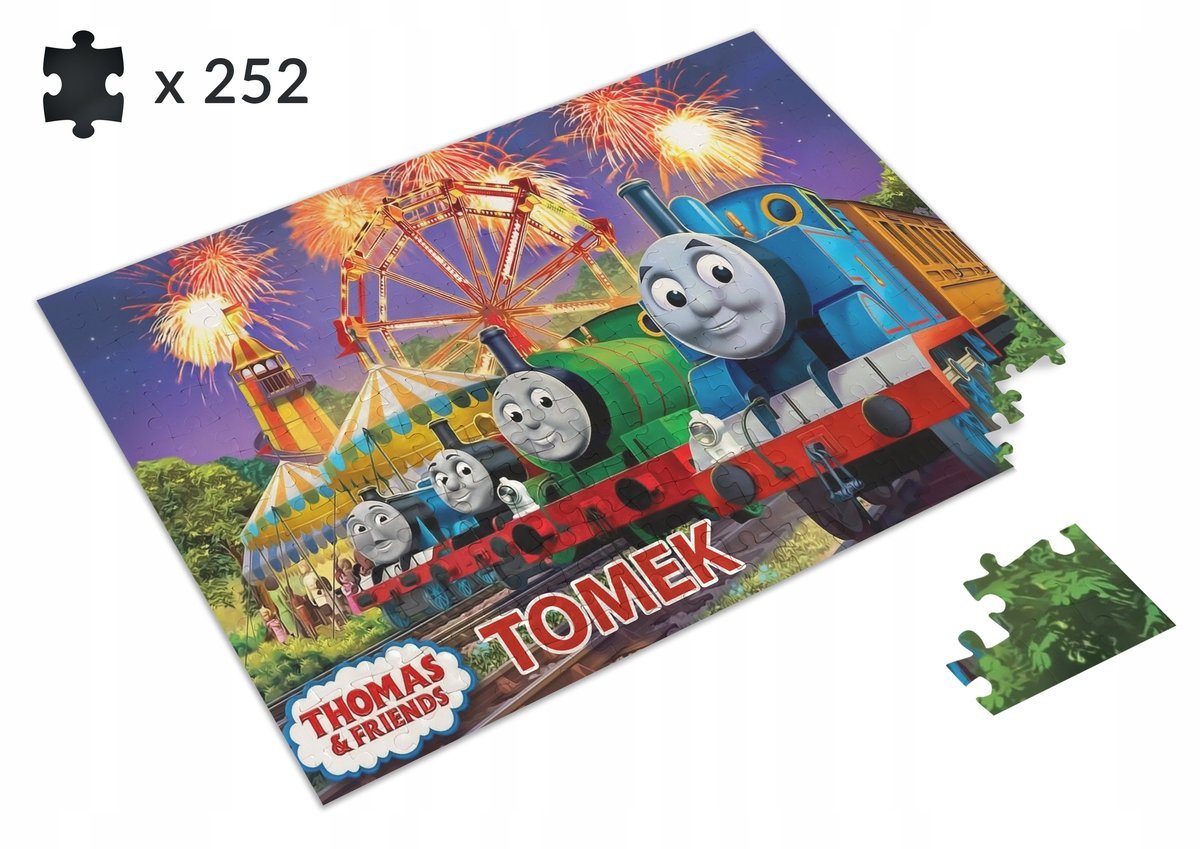 Puzzle Tomek i Przyjaciele Prezent + IMIĘ 252 el.