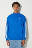 Bluzy męskie - adidas Originals bluza Oversize Crew męska kolor niebieski wzorzysta IZ2479 - miniaturka - grafika 1