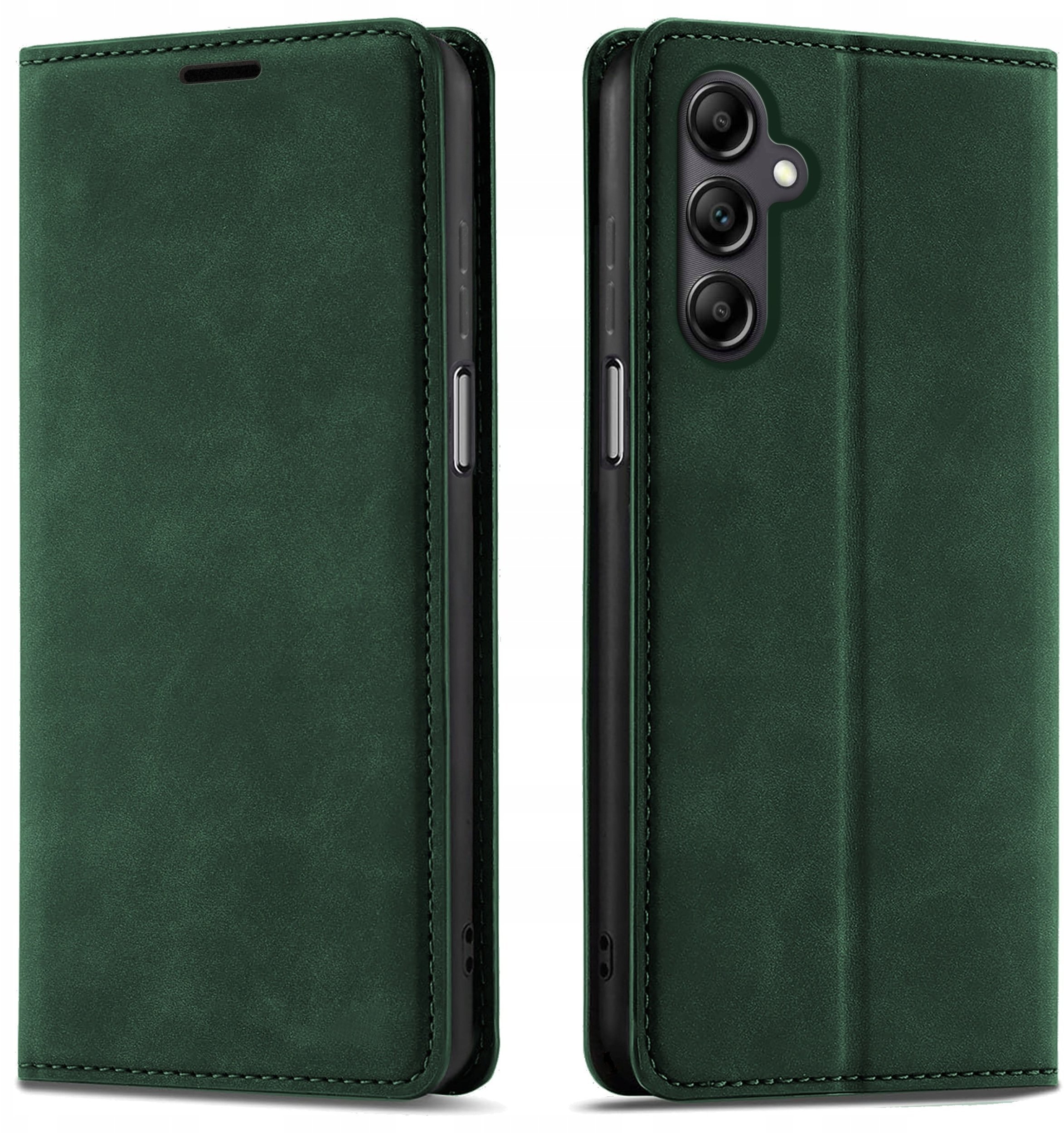 krainaGSM Etui Z Klapką Do Samsung A14 5G Zamykamne Magnetyczne Skórzane + Szkło 9H