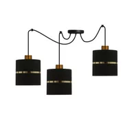 Lampy sufitowe - Assam lampa wisząca 3-punktowa czarna/złota 33-17772 - miniaturka - grafika 1