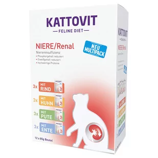 Kattovit Renal w saszetkach - Mix , 4 smaki - Mokra karma dla kotów Kattovit Renal w saszetkach - Mix , 4 smaki - Mokra karma dla kotów - miniaturka - grafika 1