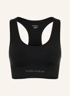 Biustonosze - Icebreaker Biustonosz Sportowy 260 Zoneknit Seamless Z Wełną Merino schwarz - miniaturka - grafika 1