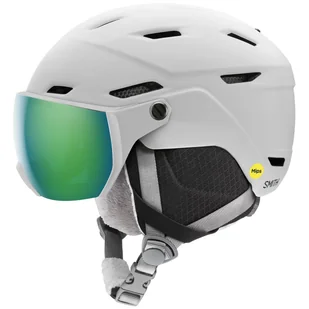 Smith Survey MIPS, kask narciarski z daszkiem, junior, biały - Kaski narciarskie - miniaturka - grafika 1