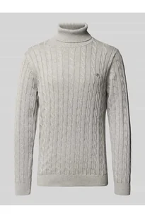 Sweter z dzianiny z prążkowanymi wykończeniami - Gant - Swetry męskie - miniaturka - grafika 1