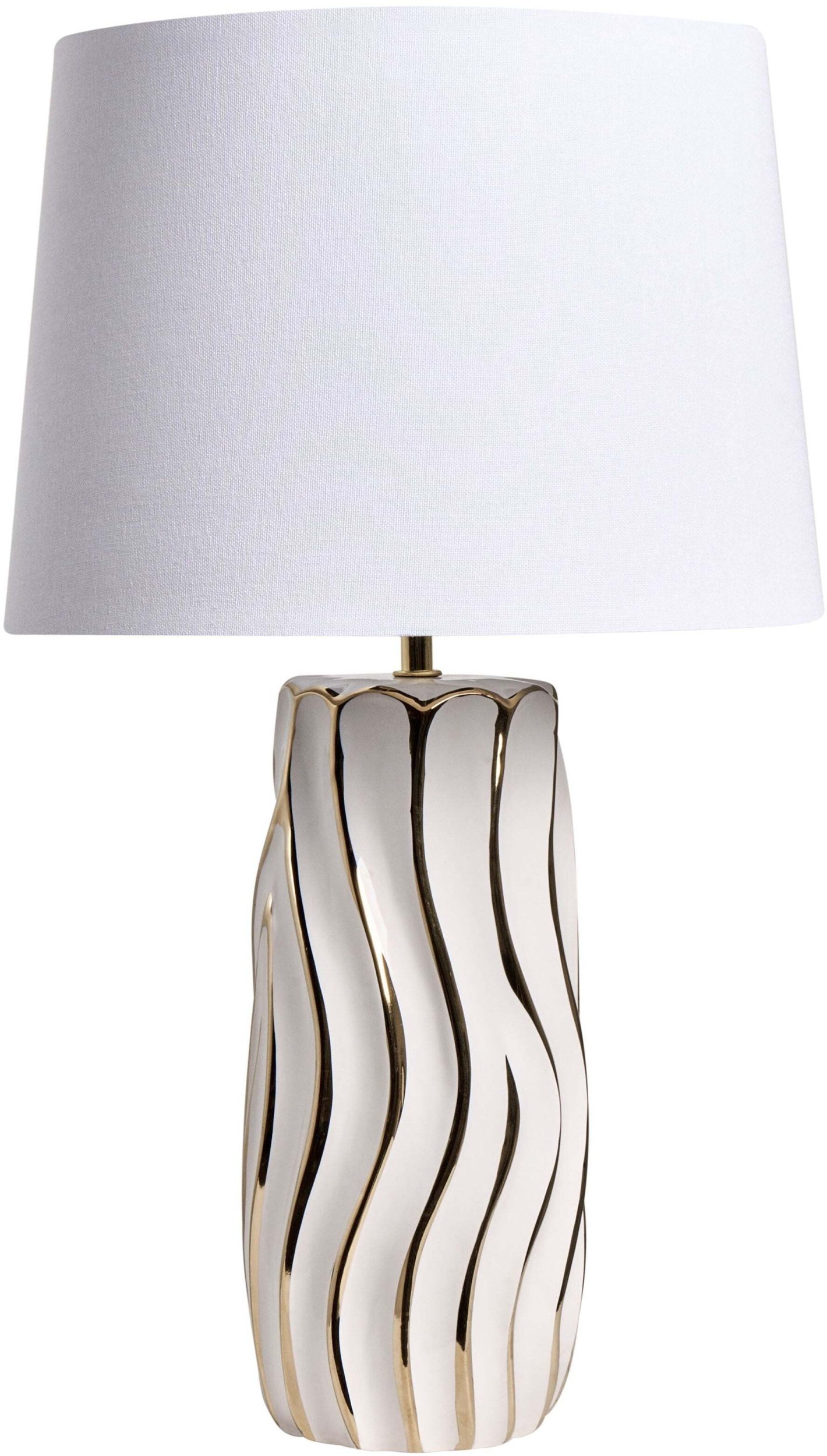 Lampa stołowa Beliani PATUCA Ceramika Biały