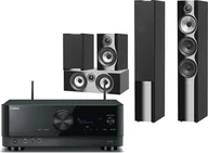 Kino domowe - Yamaha RX-A6A czarny + 704 S2 czarny + 707 S2 czarny + HTM72 S2 czarny - miniaturka - grafika 1