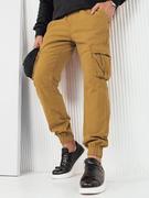 Spodnie męskie - Spodnie męskie bojówki beżowe Dstreet UX4177 - miniaturka - grafika 1