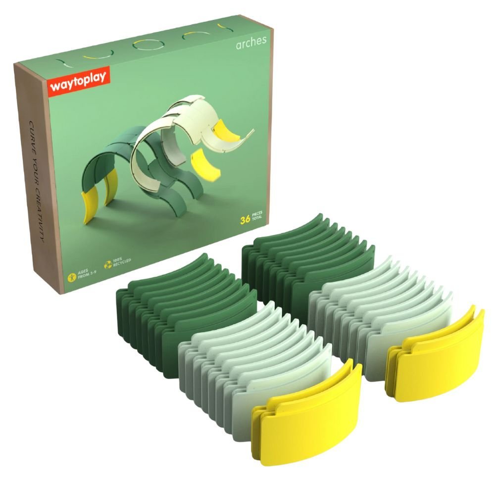 Zestaw konstrukcyjny tory wiadukty tunele Waytoplay Creator Set Łuki 36 el