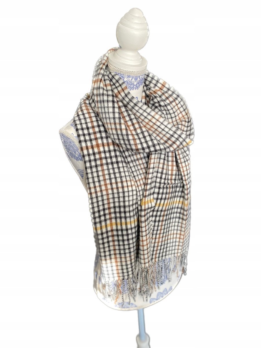 Szalik damski krata TOPSHOP wym. 180x39