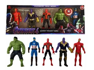 AVENGERS Zestaw Figurki 5 Figurek Duże Ameryka Spiderman Batman Hulk Iron - Figurki dla dzieci - miniaturka - grafika 1