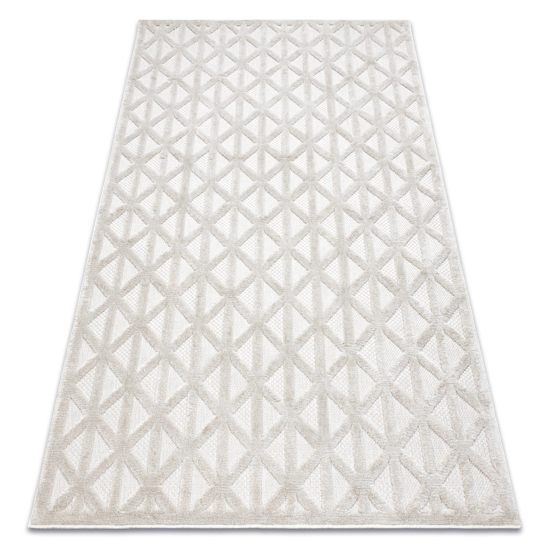 Dywan SANTO SZNURKOWY SIZAL 58500 Trójkąty, Geometryczny beż beżowy 160x220 cm