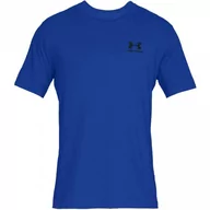 Koszulki męskie - Koszulka męska Under Armour Sportstyle Left Chest SS niebieska 1326799 486 - miniaturka - grafika 1