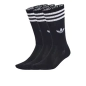 Skarpetki męskie - Skarpetki unisex adidas Originals 3-Stripies High Crew 3 Pairs JV7417 - czarne - miniaturka - grafika 1