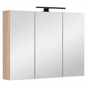 Szafki łazienkowe - Szafka łazienkowa z lustrem oświetleniem lampką led lustrzana wisząca 80 cm - miniaturka - grafika 1