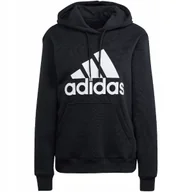 Bluzy damskie - Bluza damska adidas Essentials Big Logo Regular Fleece czarna HZ2984 L - miniaturka - grafika 1