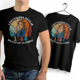 Na 40 30 18 Urodziny Prezent Koszulka Męska Czarna Wybór Trwałego Nadruku - Koszulki męskie - miniaturka - grafika 1