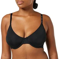 Biustonosze - Calvin Klein Unlined Damskie biustonosze półnurkowe, czarny, 95E - miniaturka - grafika 1